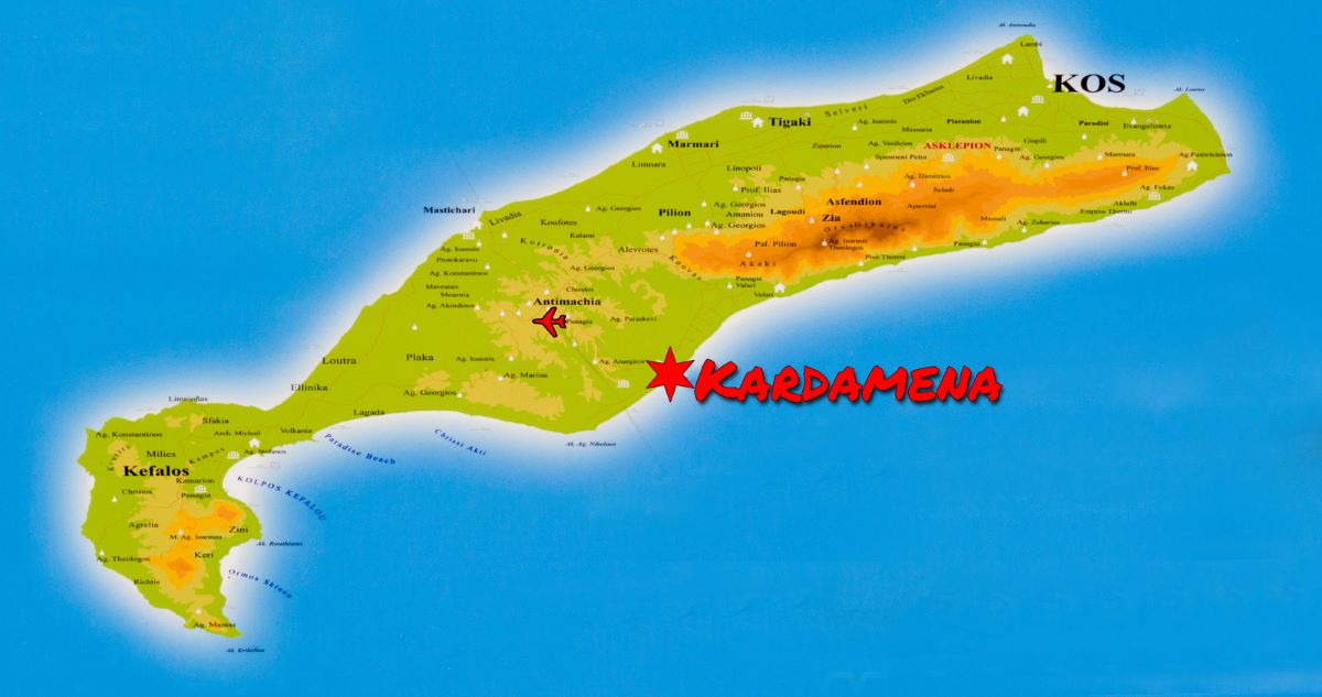 Map of Kardamena, Kos