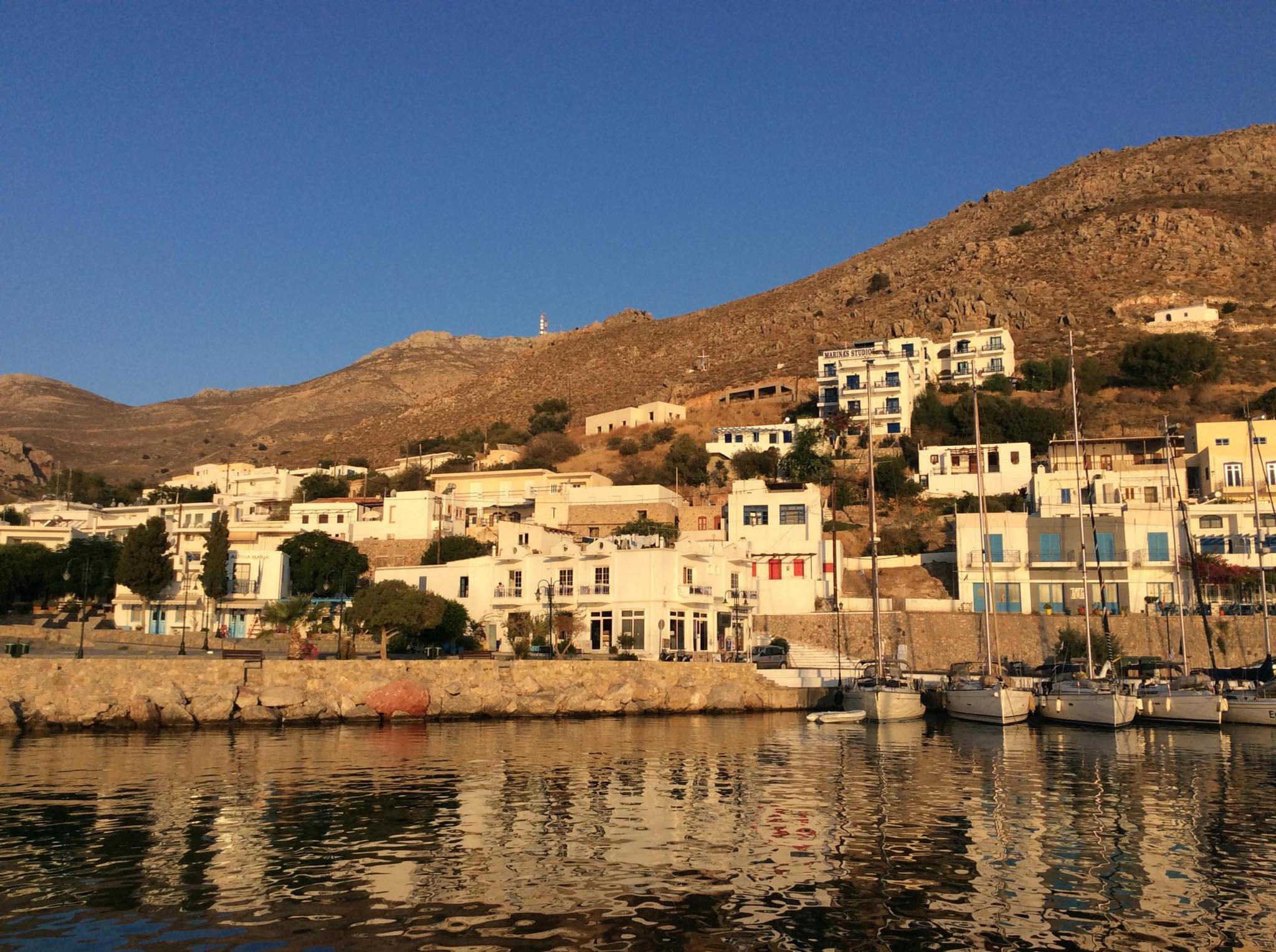 View of Tilos from Zeus Too, at sunset